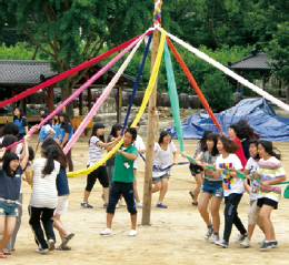 Children enjoying a folk game
