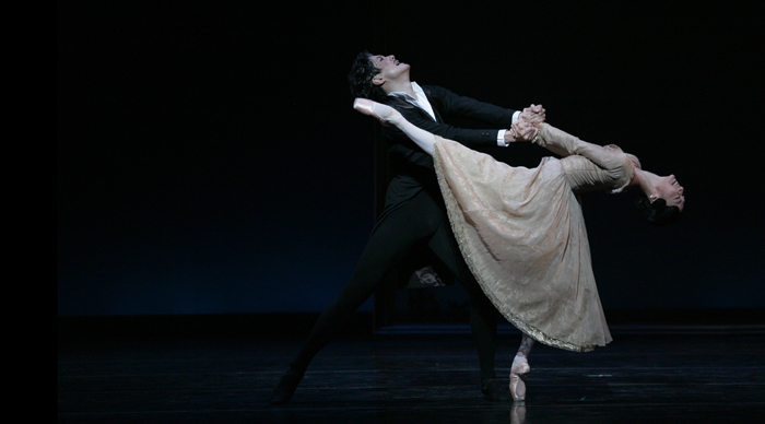 Universal Ballet dancers relive a scene from “Onegin.” (photo courtesy of Universal Ballet)