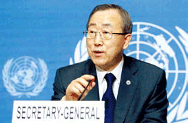 Quote from Secretary-General Ban's acceptance speech before the United Nations