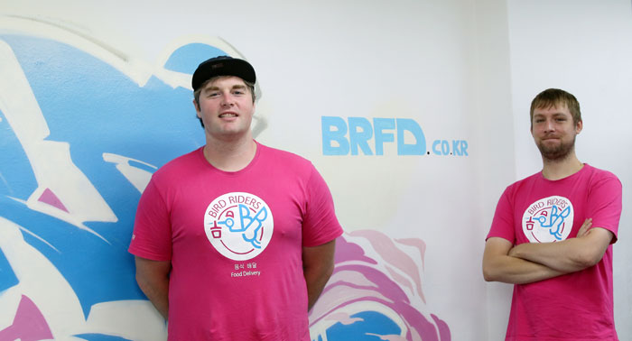 The co-founders of Bird Riders, Zachary Marble (left) and Ben Hough, wish to make their business grow to over 2,000 orders every day, from the current daily rate of about 100.