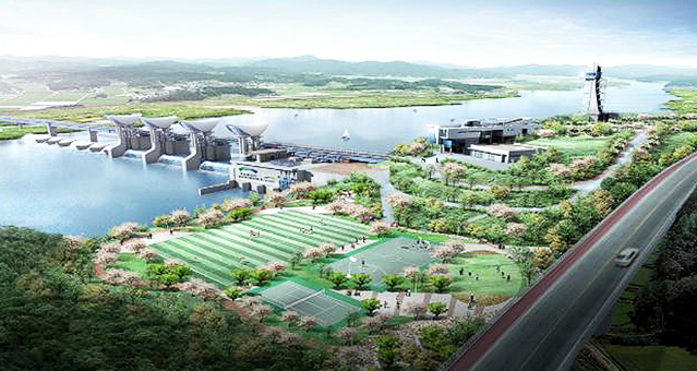 Four culture centers around restored rivers were envisioned as cultural, educational, and recreational complexes