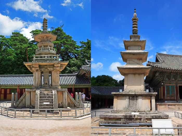 Dabotap (left) and Seokgatap pagodas (photo: Yonhap News)