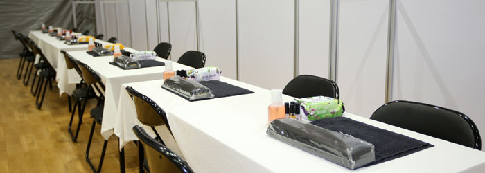 A nail care room inside the athletes’ village