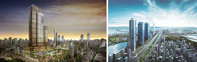 High buildings of housing to accommodate large number of urban dwellers