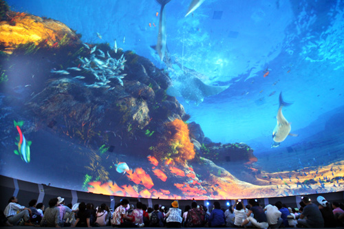 world's largest and highest-quality dome-screen in Korea Pavilion