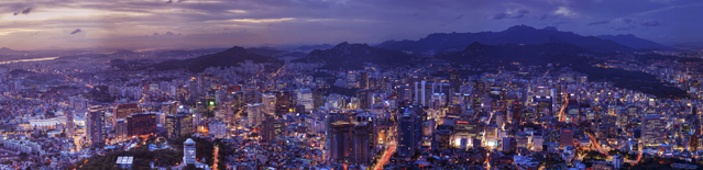 Cityscape from the top of the tower (photo courtesy of N Seoul Tower)