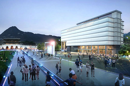 The National Museum of Korean Contemporary History seen from Gwanghwamun Square (image courtesy of the Committee for the Establishment of the National Museum of Korean Contemporary History)