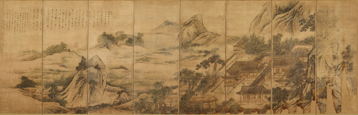  'Being in Nature is Better Than Holding Official Rank' (1810), by Kim Hongdo, is painted on silk. (photo courtesy of the National Museum of Korea) 