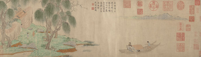  'Ode on Returning Home' is from the 14th or 15th century, created by an unknown painter sometime between the Yuan Dynasty (1271-1368) and the Ming Dynasty (1368-1644). The painting is from the collection of the Metropolitan Museum of Art. (photo courtesy of the National Museum of Korea) 