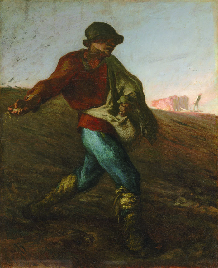  'The Sower' grants importance to the man working in the field, portraying a heroic figure with an air of dignity. It is a work influenced by the French Revolution of the late 18th century. Vincent van Gogh was inspired by 'The Sower' and he reproduced the work through six oil paintings under the same name and composition. 