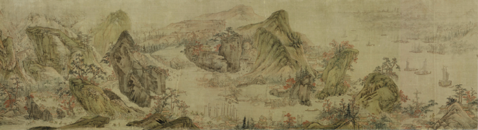 Details of the 8.5-meter 'Mountains and Rivers Without End' (18th century), by Yi Inmun. The painting is divided into four parts for easier online viewing. (photo courtesy of the National Museum of Korea)