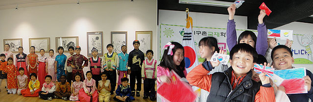 Students at Global Sarang, the Global International School (Photos courtesy of the School of Global Sarang)