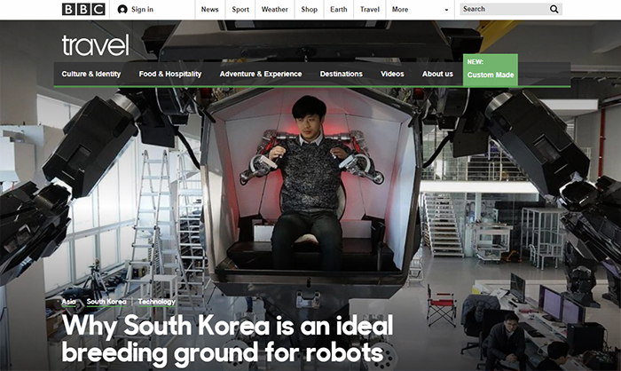 The BBC releases an article under the title 'Why South Korea is an ideal breeding ground for robots' and explains why Koreans are more open-minded to robots with AI than Westerners. (Captured from BBC)