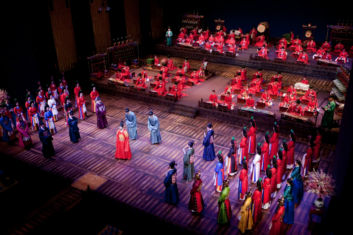 The National Gugak Center is performing 'New Music of King Sejong the Great – Tree of Deep Roots, Water of Deep Springs,' a modern musical adaptation of 'Songs of the Dragons,' an epic poem published by King Sejong (r. 1418-1450), at the Yeak-dang Theater from May 25 to 27. (National Gugak Center)