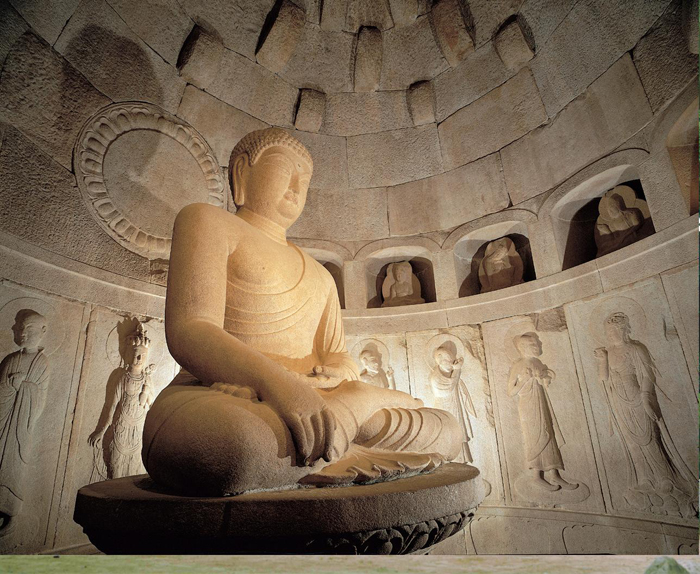 Main Buddha of Seokguram Grotto at the Bulguksa Temple complex