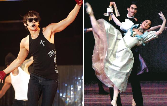 Rain - Popular singer, dancer, model and actor (left) and Ballerina Kang Sue Jin with the Stuttgart Ballet 