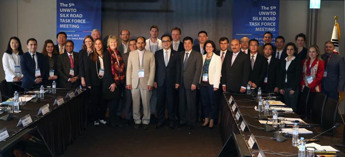 Participants in the fifth UNWTO Silk Road Task Force Meeting gather in Seoul to discuss tourism policies. 
