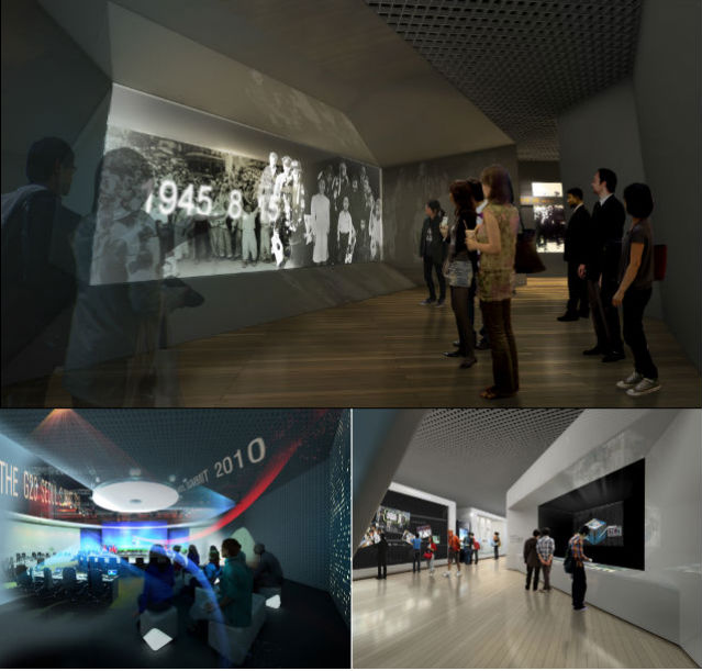 Exhibition halls bring moments of history to life with cutting-edge technology.