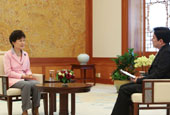 President Park holds interview with CCTV