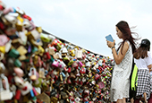 Love padlocks at N Seoul Tower