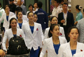North Korean athletes arrive for Incheon Asian Games