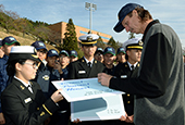 Big Unit visits Naval Academy