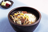 Korean recipes: janggukbap rice in beef soup (장국밥)