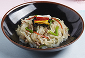 Korean recipes: Tangpyeongchae mung bean jelly noodles