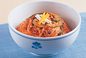 Korean recipes: Bibim guksu spicy mixed noodles