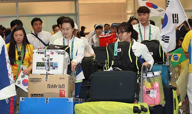 First batch of S. Korean Olympic delegation arrives in Rio