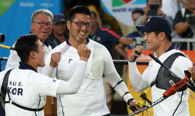 Men's archery team wins S. Korea's first gold in Rio