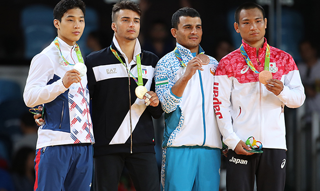 S. Korean An Ba-ul wins silver in judo