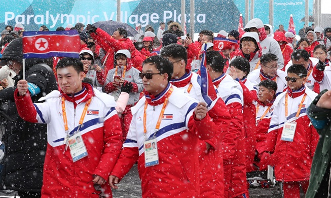 North Korean Para team enters athletes' village for first time