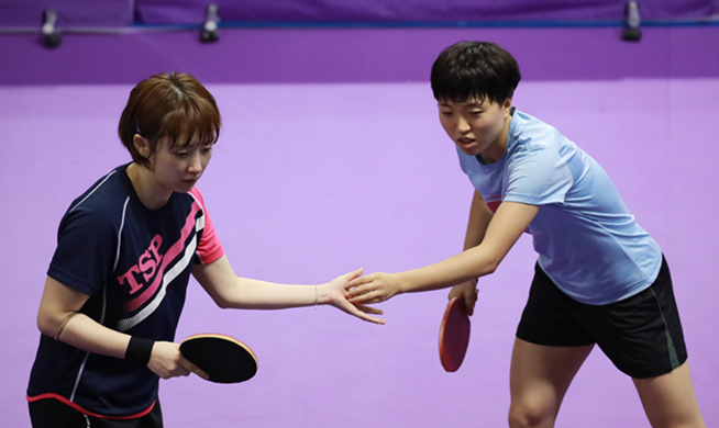Unified Team Korea competes in Korea Open
