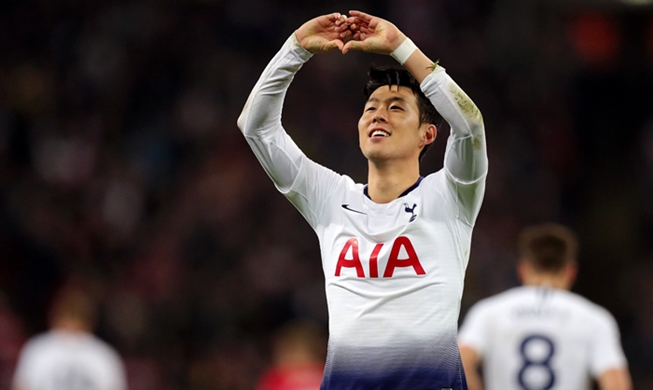 Son Heung-min scores 100th pro goal in Europe