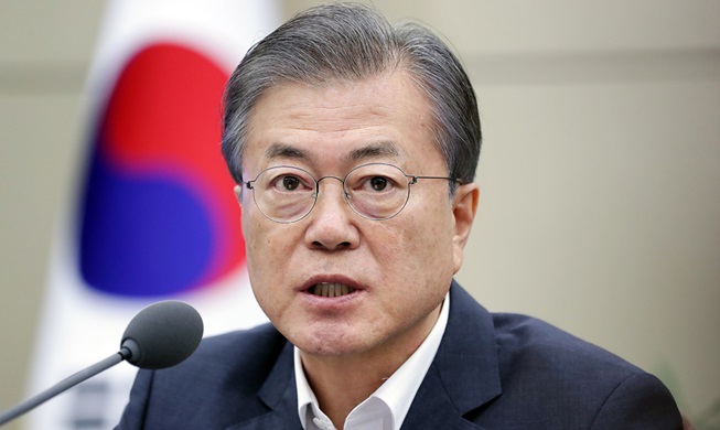 President Moon's message on Japan's export curbs