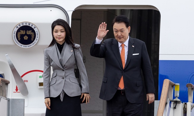 President Yoon departs for state visit to Netherlands