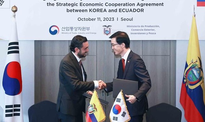 Accord with Ecuador gives Korea its 23rd free trade partner