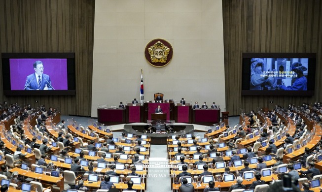 Address by President Moon Jae-in at National Assembly to Propose Government Budget for 2022