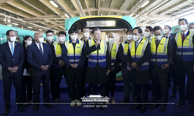 Remarks by President Moon Jae-in during Visit to Depot of Cairo Metro Line 3