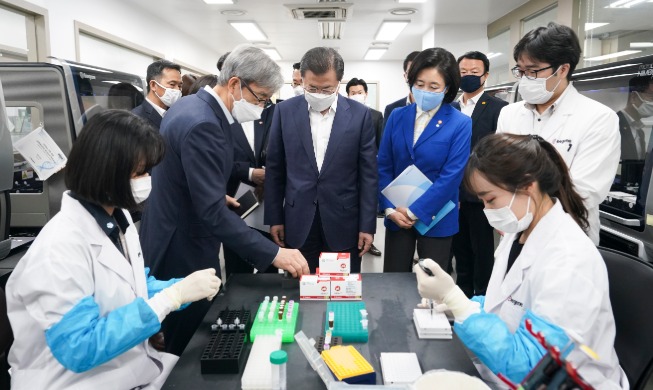 President says Korean test kits helping global COVID-19 efforts