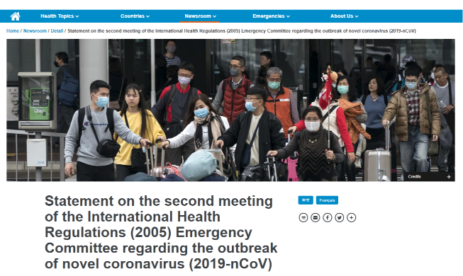 WHO declares coronavirus outbreak global health emergency