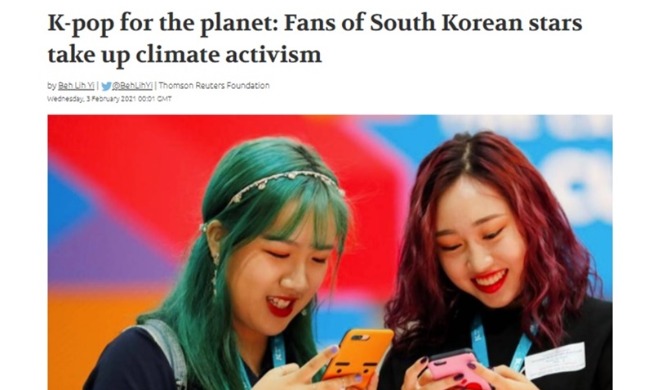 Reuters: K-pop fans worldwide respond to climate change