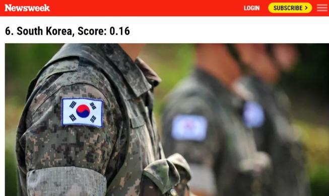 Korean military ranked world's 6th most powerful: Newsweek