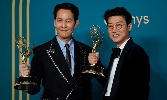 'Squid Game' director Hwang, lead actor Lee win Emmys