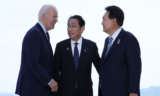 President Yoon attends trilateral summit with US, Japan