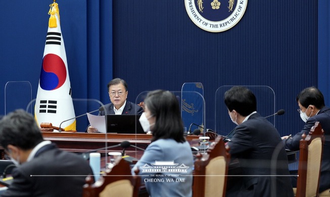Opening Remarks by President Moon Jae-in at 55th Cabinet Meeting