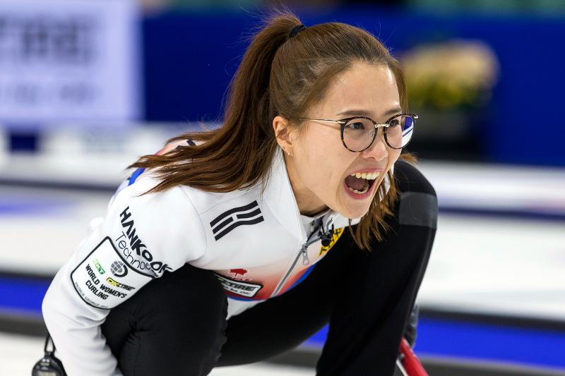 Captain Kim Eun-jung of the women's national curling team, a squad nicknamed 
