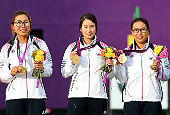 Korean archers display gold medal