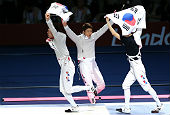 Korea’s first ever team gold in men’s sabre